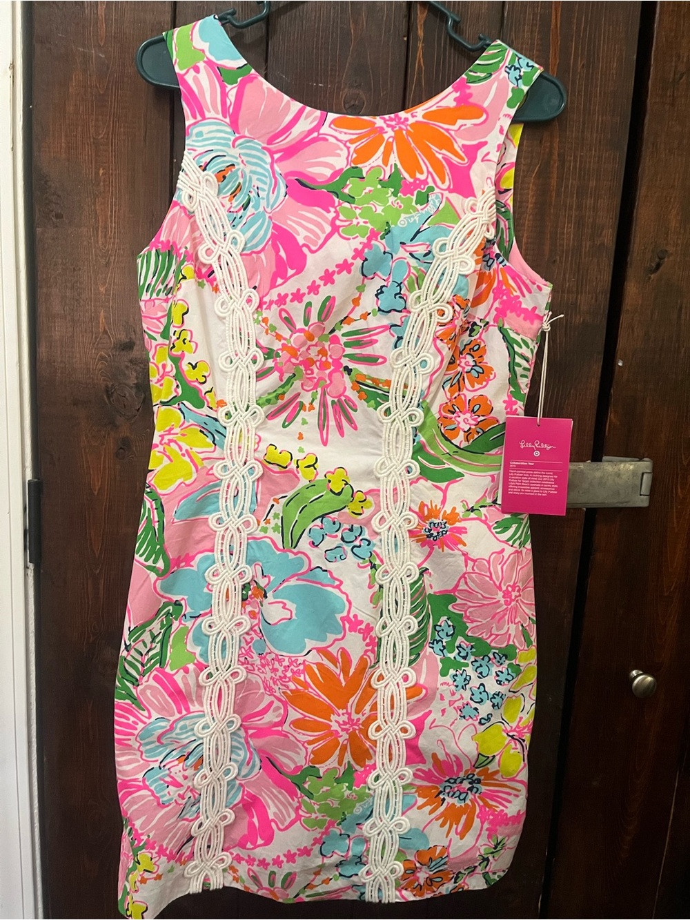 Lilly Pulitzer Neon Floral Zip Dress in Pink, Orange, Aqua and Lime